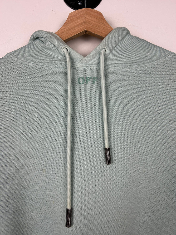 Off White Diagonal Arrows Seafoam Hoodie