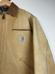 Vintage 90's Carhartt Faded Beige Detroit Cropped Jacket