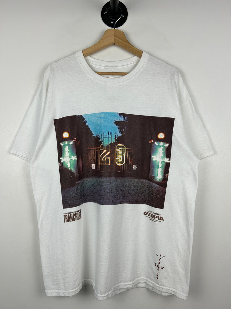 Travis Scott Franchise Utopia Gates White Tee