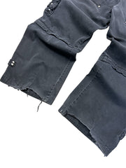Vintage Y2K Tripp NYC Bondage Baggy Black Cargo Pants