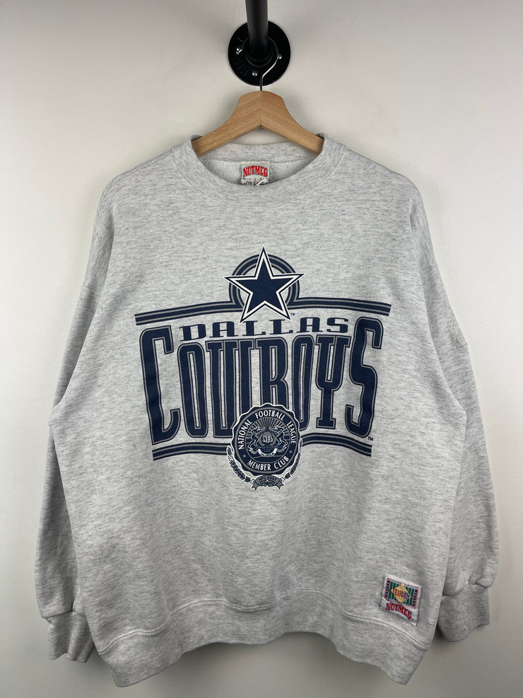 Vintage 90s NFL Nutmeg Dallas Cowboys Grey Crewneck