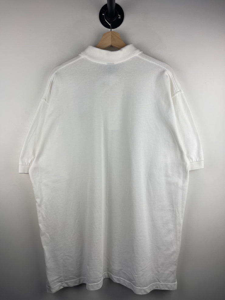 Vintage 90s Masters Golf White Polo Shirt