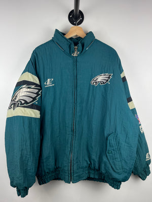 Vintage 90s NFL Logo Athletic Philadelphia Eagles Green Insulated Jacket