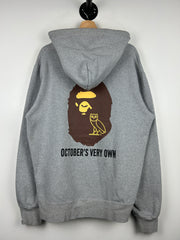 Bape X OVO FW20 Ape Head Grey Hoodie