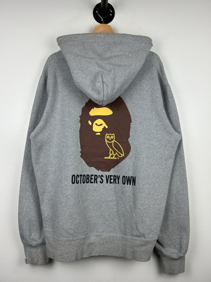 Bape X OVO FW20 Ape Head Grey Hoodie