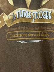 Vintage 2004 The Three Stooges Certified Nuts Brown Tee