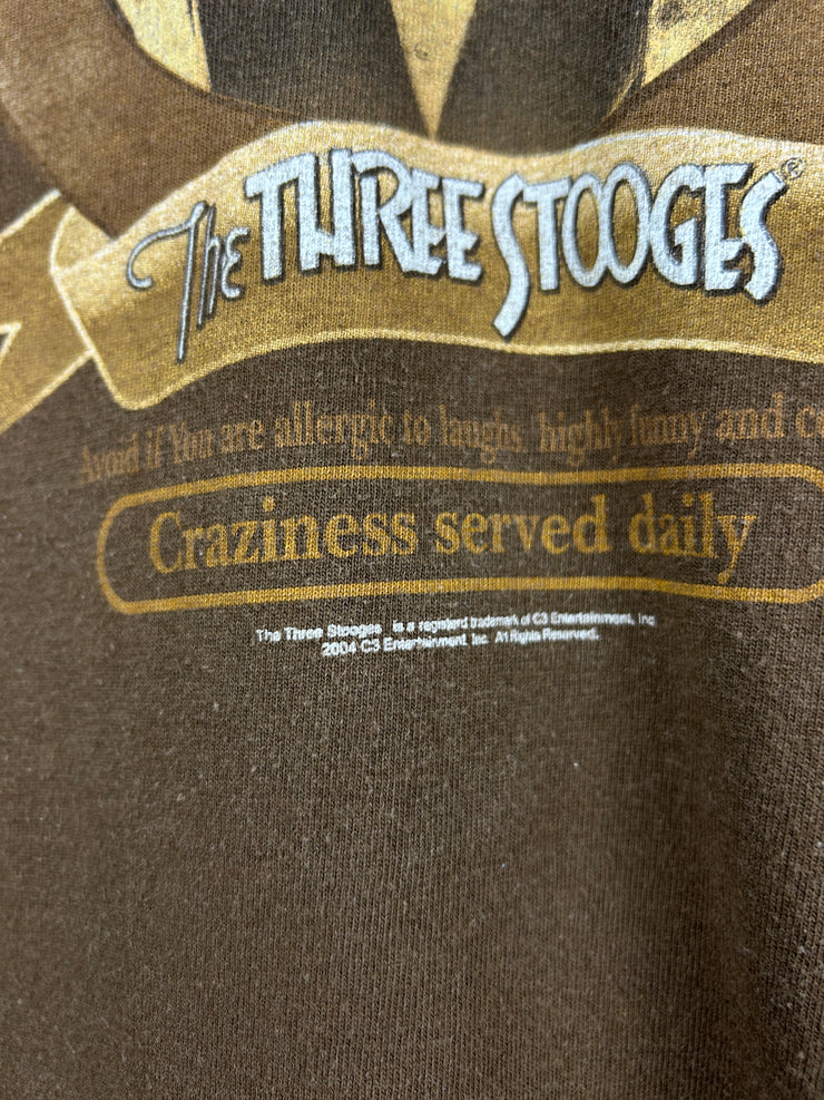 Vintage 2004 The Three Stooges Certified Nuts Brown Tee
