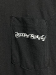 Chrome Hearts Shoulder Logo Spellout Black Tee