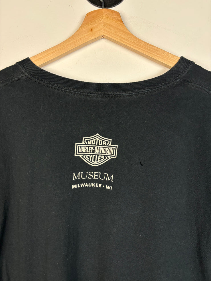 Vintage Y2K Harley Davidson Museum Black Tee