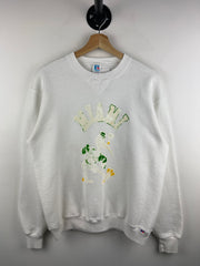 Vintage 80s Russell Athletic Miami Hurricanes White Crewneck