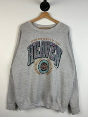 Vintage 90's University Of Heaven Grey Crewneck