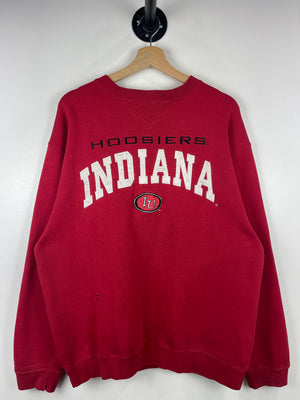 Vintage Indiana Hoosiers Embroidered Red Crewneck
