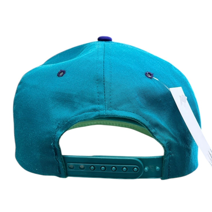 Vintage 90s NBA Charlotte Hornets Teal & Purple Snapback Hat