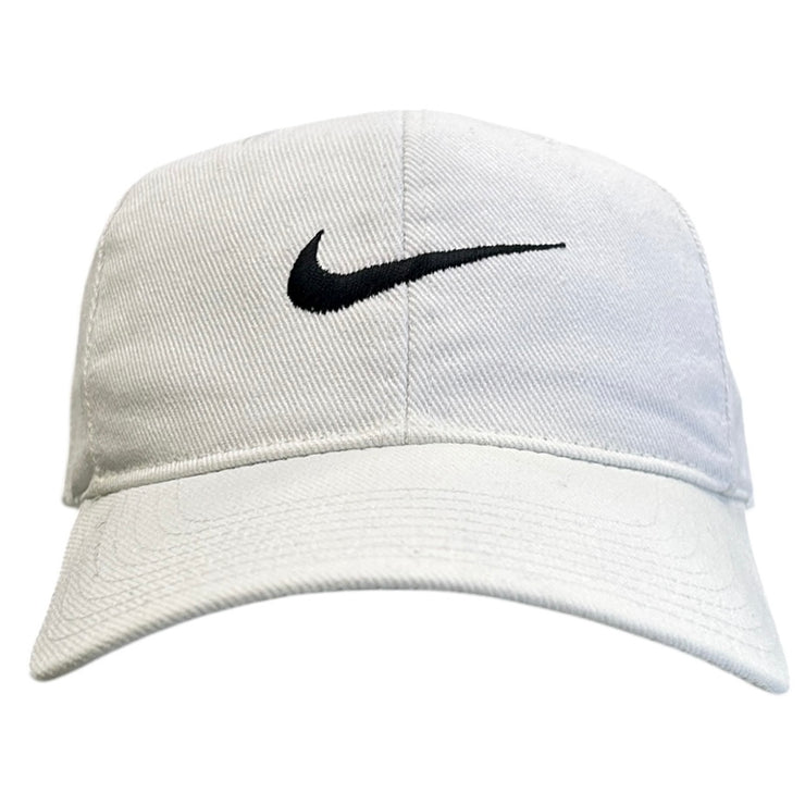 Vintage 90s Nike Swoosh White Snapback Hat
