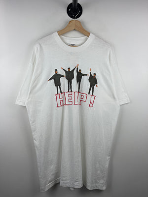 Vintage 90s The Beatles Help! I Need Somebody White Tee
