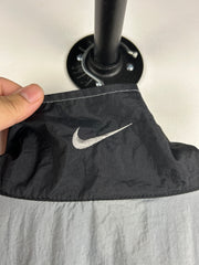 Vintage 90s Nike Swoosh Black Grey White Windbreaker