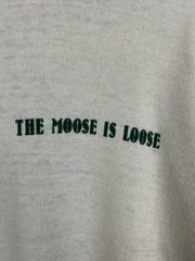 Vintage 80s Moosehead Beer The Moose Is Loose Henley Long Sleeve