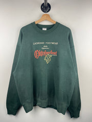 Vintage 90s Oktoberfest Lacrosse Footwear Embroidered Green Crewneck