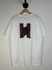 Vintage 90's Russell Harvard Hockey White Tee