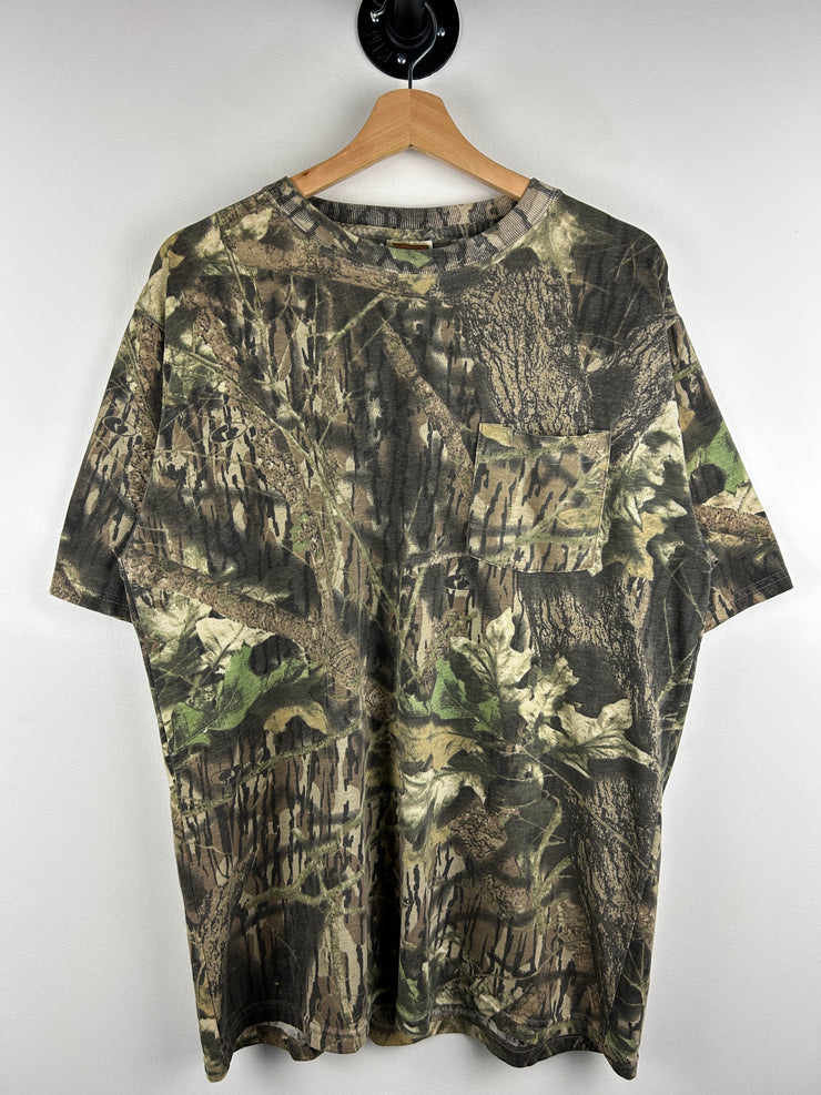 Vintage Mossy Oak Real Tree Camo Pocket Tee