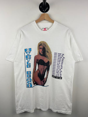 Vintage 90s Just Do Me Myrtle Beach Comedy White Tee