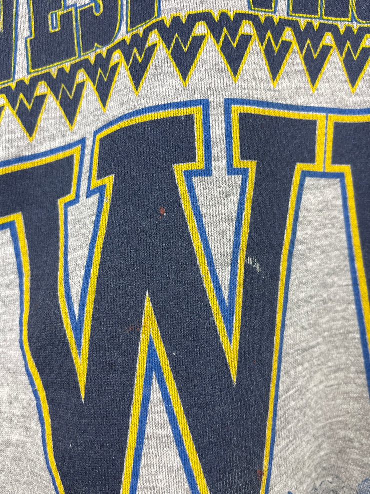 Vintage 90s West Virginia Mountaineers Grey Crewneck