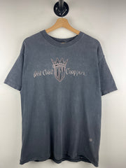 Vintage West Coast Choppers Motorcycle Long Beach Thrashed Black Tee