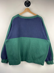 Vintage 90s Disney Goofy Embroidered Green & Navy Crewneck