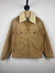 Vintage 70s Carhartt Sherpa Lined Chore Beige Jacket