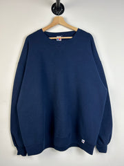 Vintage 90's Russell Essential Blank Navy Crewneck