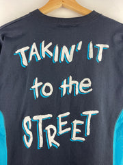 Vintage 90s Detroit Mustangs Roller Hockey Black & Grey Tee