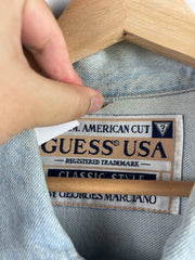 Vintage 90s Guess Light Wash Blue Denim Jacket