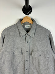 Vintage 90s L.L. Bean Grey Button Up Flannel Shirt