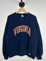 Vintage 90s Russell Virginia University Navy Crewneck