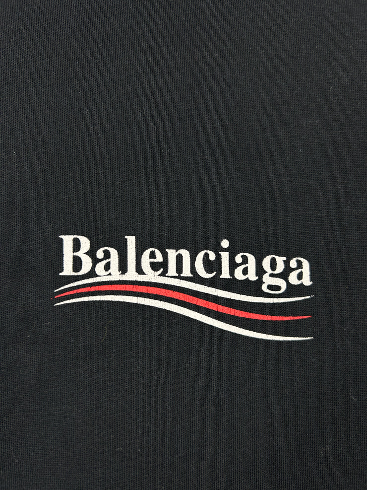 Balenciaga Campaign Logo Black Tee