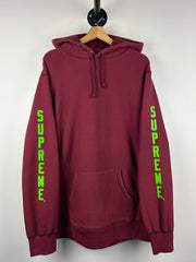 Supreme SS16 Anti Hero Skateboarding Burgundy Hoodie