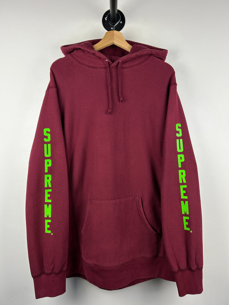 Supreme SS16 Anti Hero Skateboarding Burgundy Hoodie