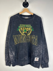 Vintage 90's Nutmeg Minnesota North Stars Black Crewneck