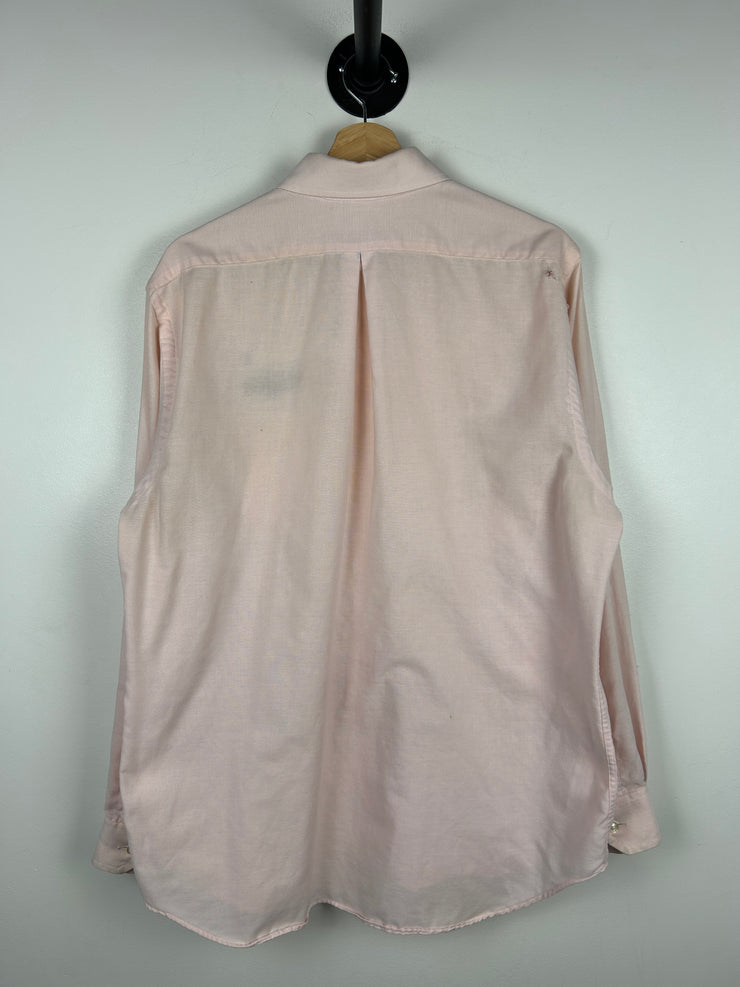 Vintage 80s Stages Kitchener Bar Pink Button Up Long Sleeve Shirt