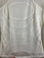 Vintage Guess Women's White Mesh Long Sleeve