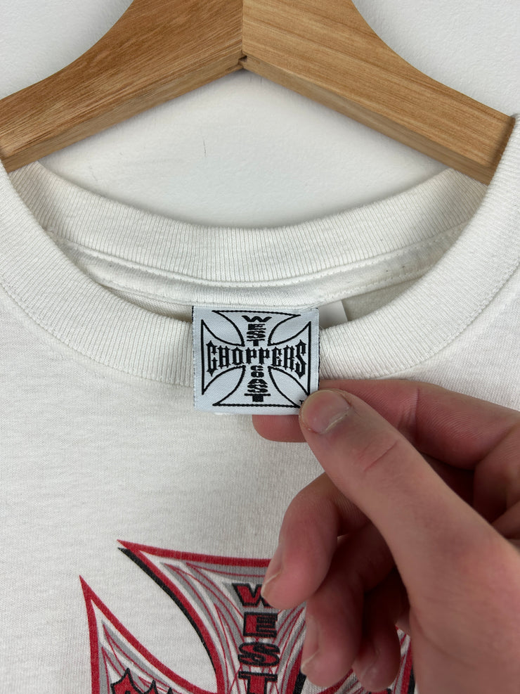 Vintage 2003 West Coast Choppers Long Beach White Tee
