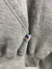 Vintage 90s Russell Athletic Blank Grey Zip Up Hoodie