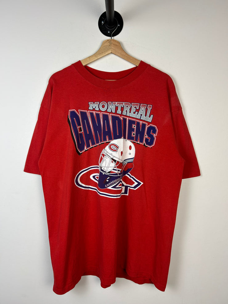 Vintage 90s NHL Waves Montreal Canadiens Red Tee