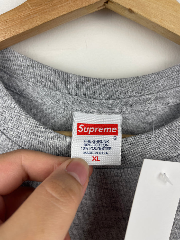 Supreme FW21 Spaghetti Heather Grey Tee