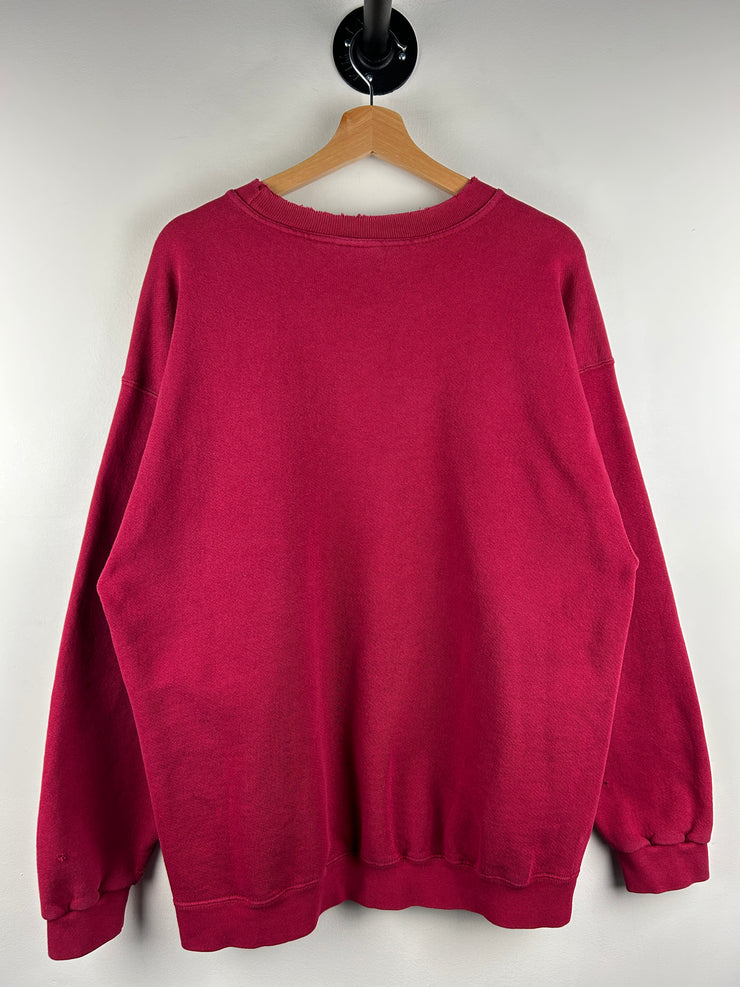 Vintage 90s Nike Mini Swoosh Red Crewneck