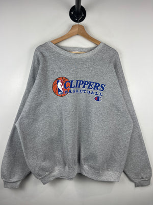 Vintage 90s NBA Champion Los Angeles Clippers Grey Crewneck