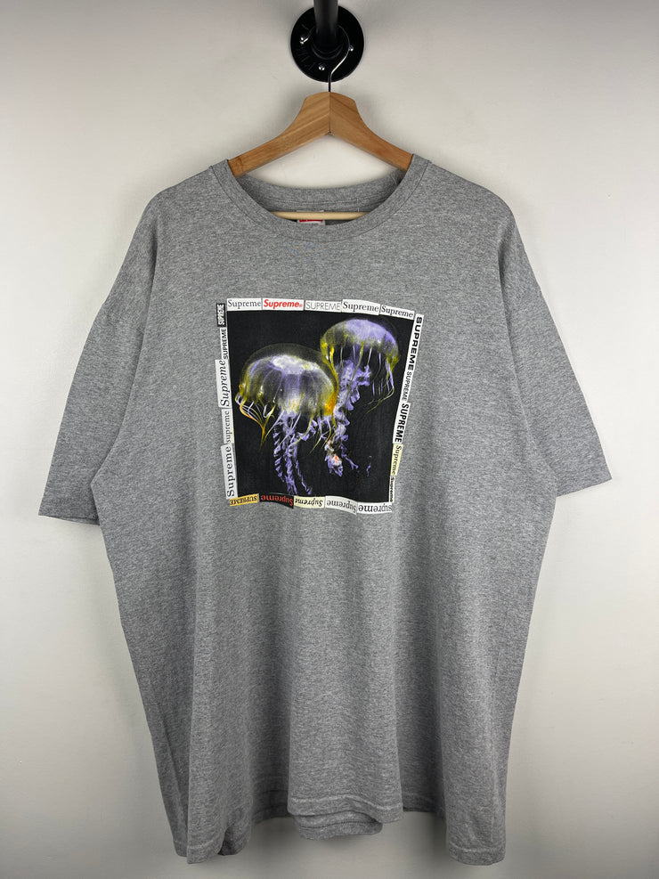 Supreme SS18 Jellyfish Heather Grey Tee