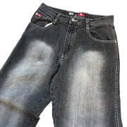 Vintage Y2K South Pole Red Tab Baggy Washed Black Denim Jeans