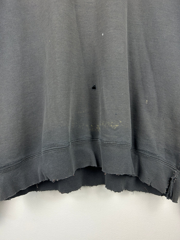 Vintage 90s Nike Mini Swoosh Thrashed Black Crewneck
