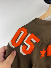 Vintage Y2K Fubu Embroidered Brown & Orange Football Jersey